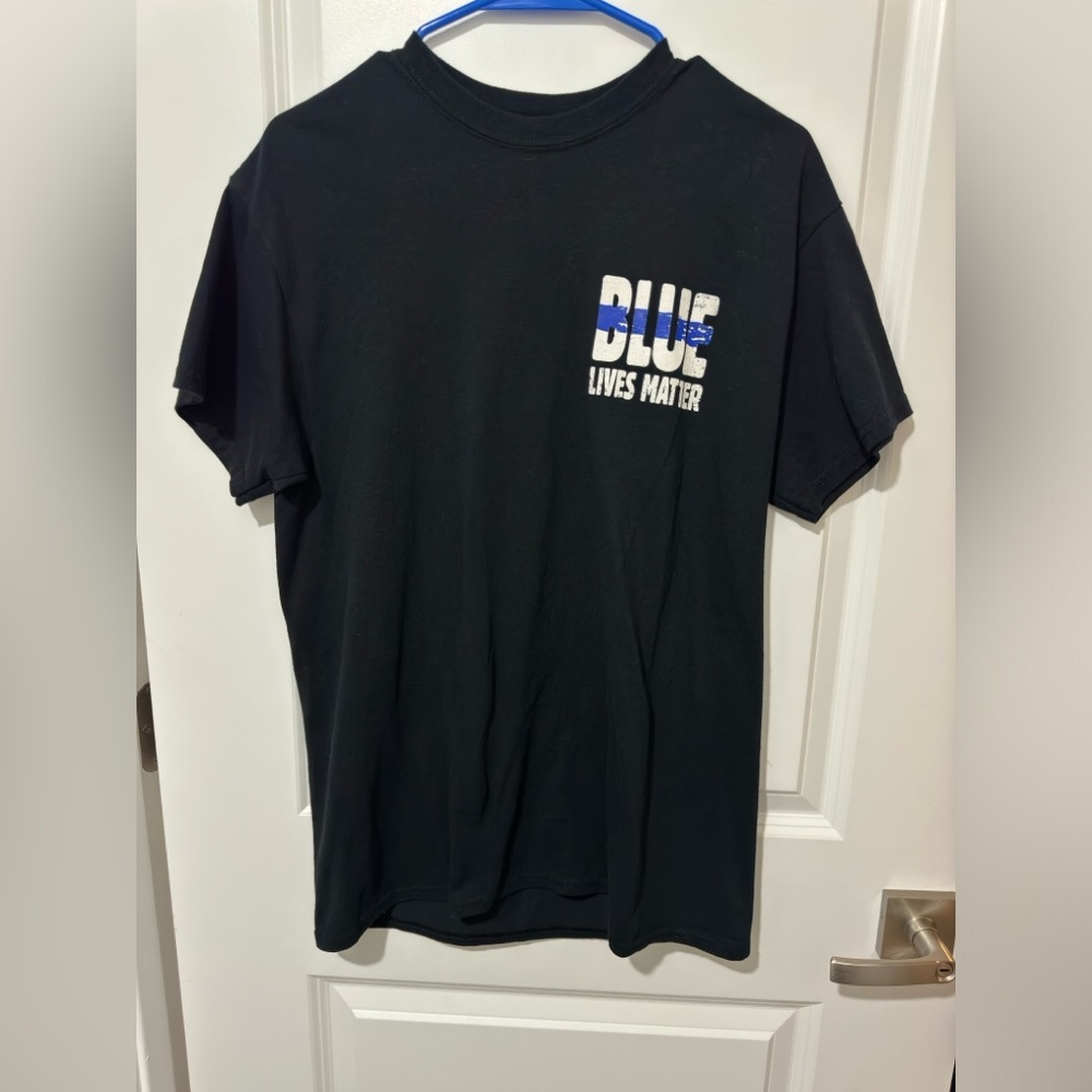 Gildan Black 'Blue Lives Matter' Graphic Tee
